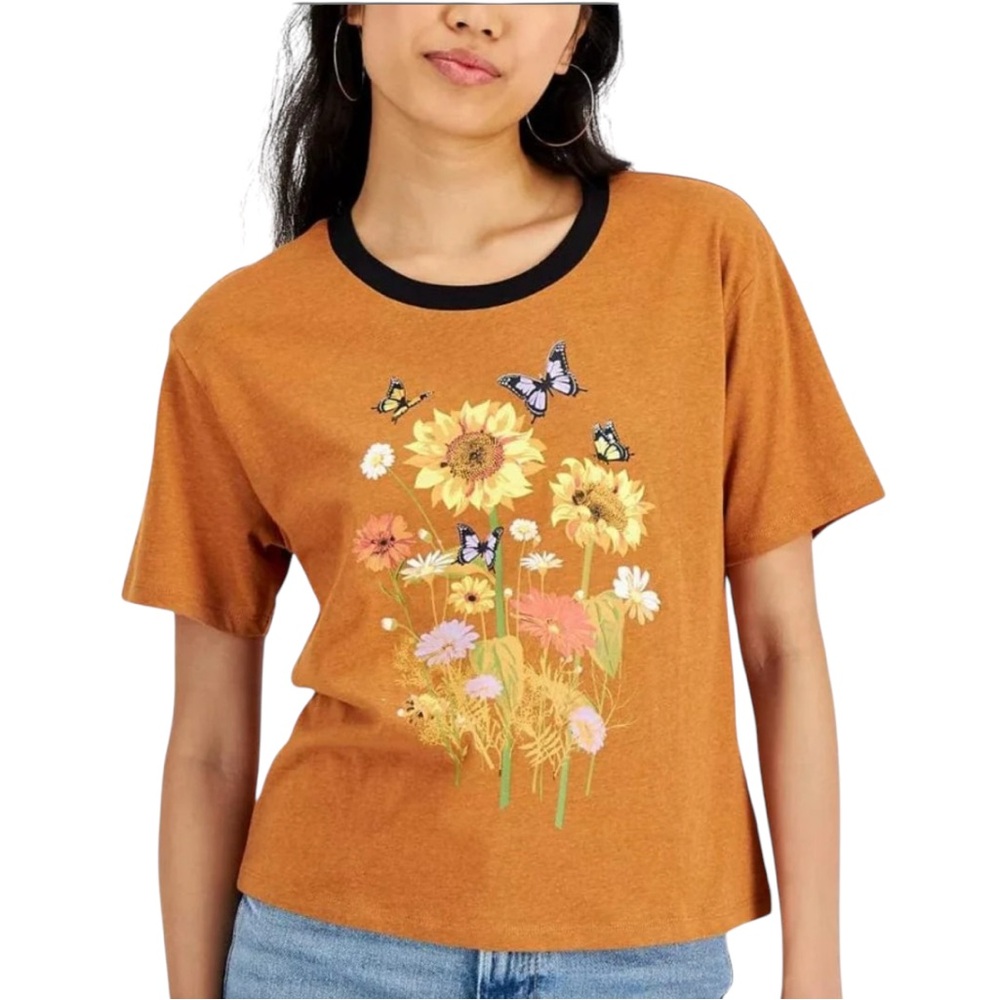Rebellious One Short Length Floral Tee